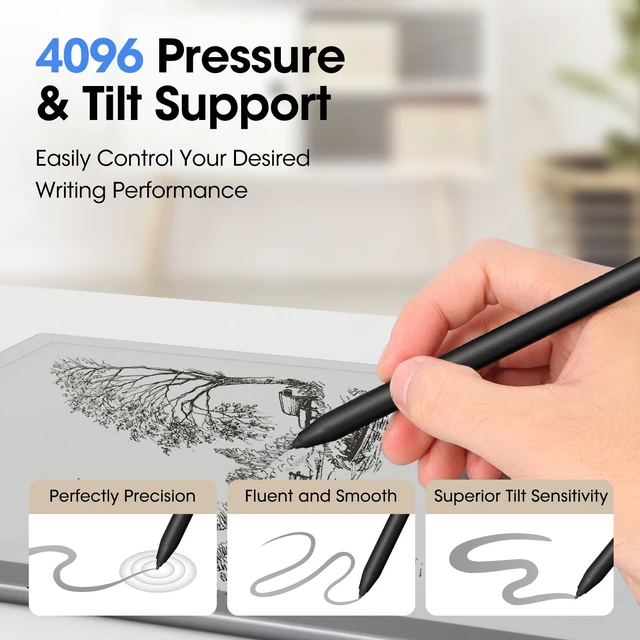 Alt view image 4 of 7 - Magnetic 2 Pen with Eraser, EMR Digital Stylus for Remarkable Replacement, Alternative Marker Plus