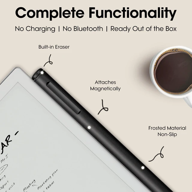 Alt view image 2 of 7 - Magnetic 2 Pen with Eraser, EMR Digital Stylus for Remarkable Replacement, Alternative Marker Plus