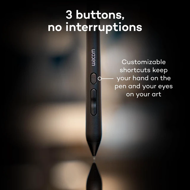 Alt view image 5 of 7 - Wacom Art Pen 2, with 360° Rotation, Pressure Sensitivity and Tilt Control | Traditional tool feel w/rotation, pressure and tilt sensitivity for artists creating expressive brush strokes & digital art