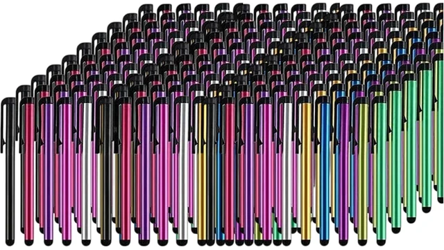 Main image of TCD 300 Pack Stylus Pen Set - Touch Screen Devices, Thick Rubber Tip, Multi | Universal Capacitive Stylus for iPad, iPhone, Android, Samsung Galaxy, Tablets, Smartphones - Classroom, Office & Home Use