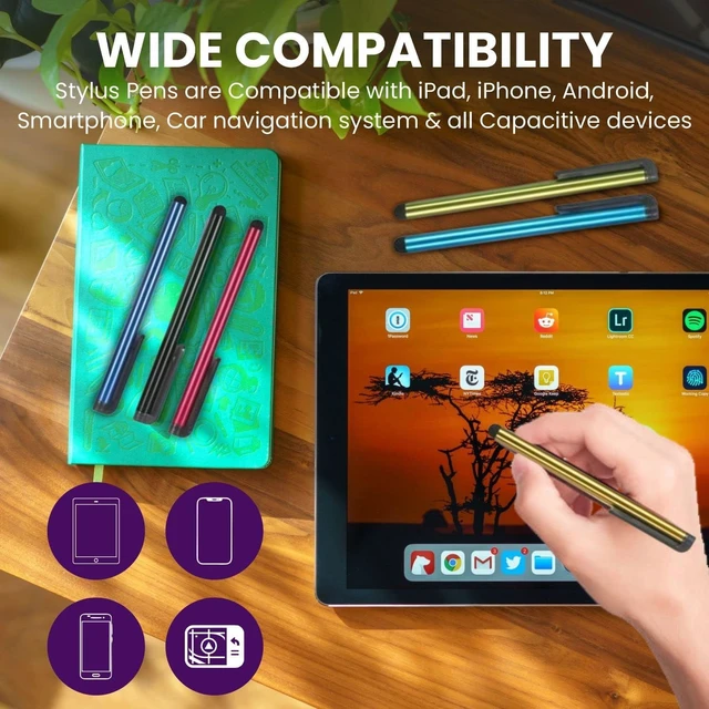 Alt view image 5 of 6 - TCD 300 Pack Stylus Pen Set - Touch Screen Devices, Thick Rubber Tip, Multi | Universal Capacitive Stylus for iPad, iPhone, Android, Samsung Galaxy, Tablets, Smartphones - Classroom, Office & Home Use