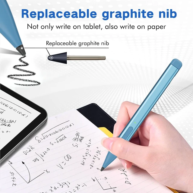 Alt view image 4 of 7 - Slim Pen 2 for Microsoft Surface with 4096 Pressure, Eraser & Right-Click, Palm Rejection,Graphite Nib,for Surface Pro 12/11/10/9/8/7/6/5/4/X,Surface Go 4/3/2,Book 3/2/1,Laptop1-6,Surface Studio 2+/2