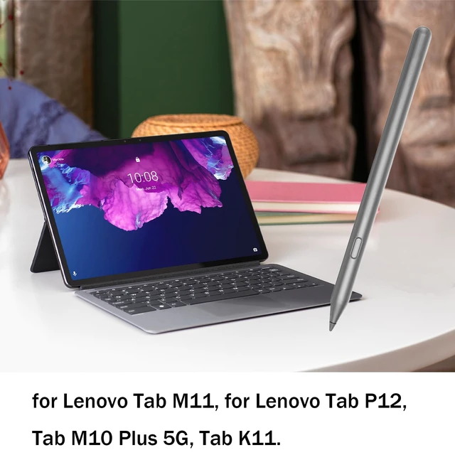 Alt view image 2 of 6 - Tab Pen Plus for Lenovo Tab Pen Plus AP500U/AP501U, TabPenPlus for Lenovo Tab M11, Tab P12, Tab M10 5G, Tab K11, Tab Y700, Legin Tab Gen 3 Pen SupportLPP 2.0 Protocols (Silver)