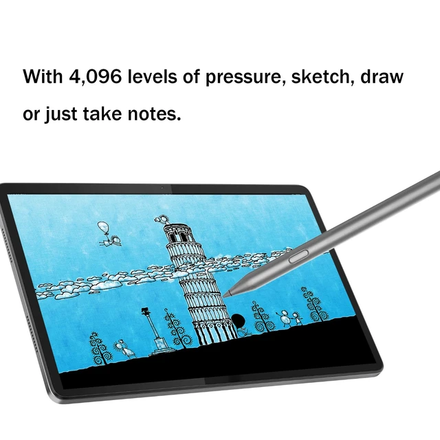 Alt view image 3 of 6 - Tab Pen Plus for Lenovo Tab Pen Plus AP500U/AP501U, TabPenPlus for Lenovo Tab M11, Tab P12, Tab M10 5G, Tab K11, Tab Y700, Legin Tab Gen 3 Pen SupportLPP 2.0 Protocols (Silver)