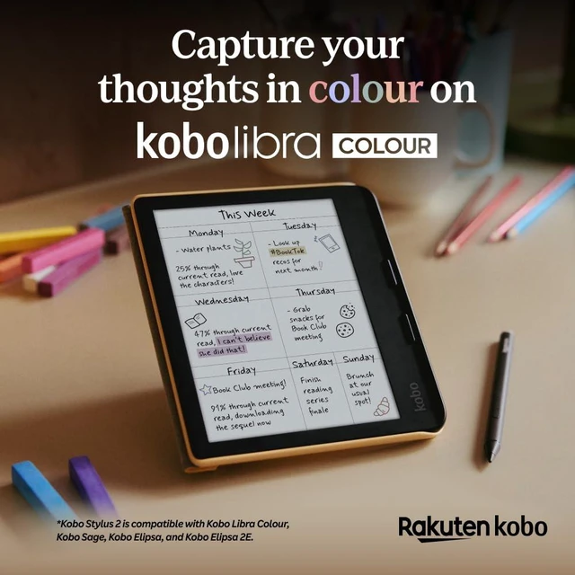 Alt view image 5 of 5 - Kobo Stylus 2 | Mark Up, Write Notes and Make Highlights | Rechargeable via USB-C |Compatible with 7" Libra Colour eReader & Kobo Sage eReader (Black)