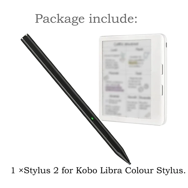 Alt view image 5 of 6 - Stylus 2 for Kobo Libra Colour Stylus, Libra Colour Pen for Kobo Clara Colour/Clara BW/Clara 2E eReader 6 inch/Kobo Sage eReader | 7" Kaleido 3 Pen - 581SHBH - Black