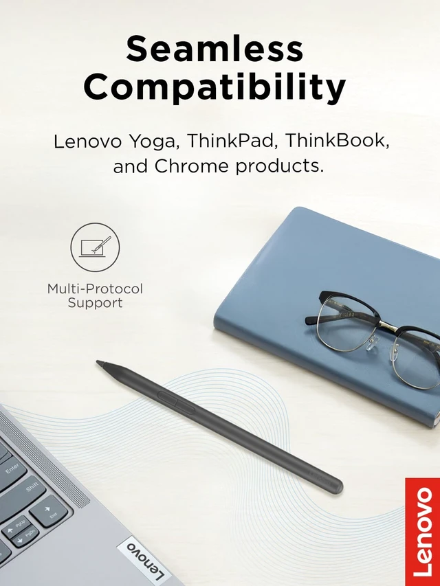 Alt view image 2 of 5 - Lenovo Yoga Pen, Rechargeable Stylus for Lenovo Yoga, ThinkPad, ThinkBook, and Chrome, USB-C Charging, Magnetic Attachment, Replaceable Nib, Multi-Protocol Support, Smooth Writing Experience
