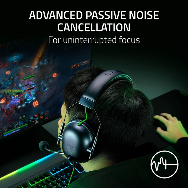 Alt view image 5 of 7 - Razer BlackShark V2 X Gaming Headset: 7.1 Surround Sound - 50mm Drivers - Memory Foam Cushion - For PC, PS4, PS5, Switch - 3.5mm Audio Jack - Black