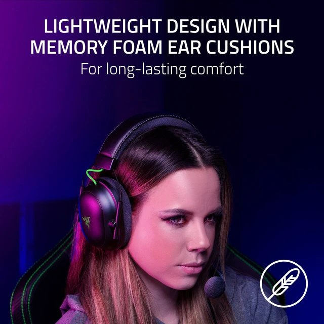 Alt view image 6 of 7 - Razer BlackShark V2 X Gaming Headset: 7.1 Surround Sound - 50mm Drivers - Memory Foam Cushion - For PC, PS4, PS5, Switch - 3.5mm Audio Jack - Black