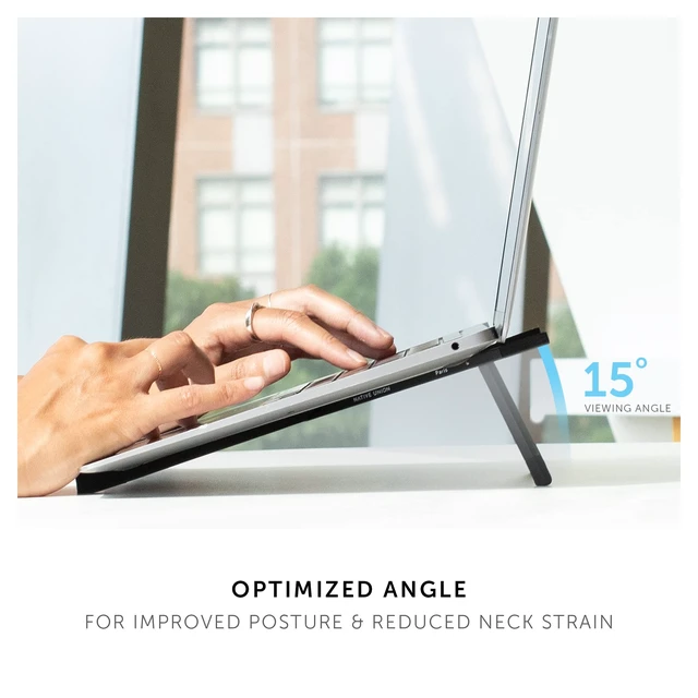 Alt view image 2 of 7 - Native Union Fold Laptop Stand Ultra-Slim Foldable & Portable Laptop Stand Ergonomic & Optimized Viewing Angle for 13 to 16 Inch MacBooks & Laptops, 10 to 16 Inch iPads & Tablets (Black)