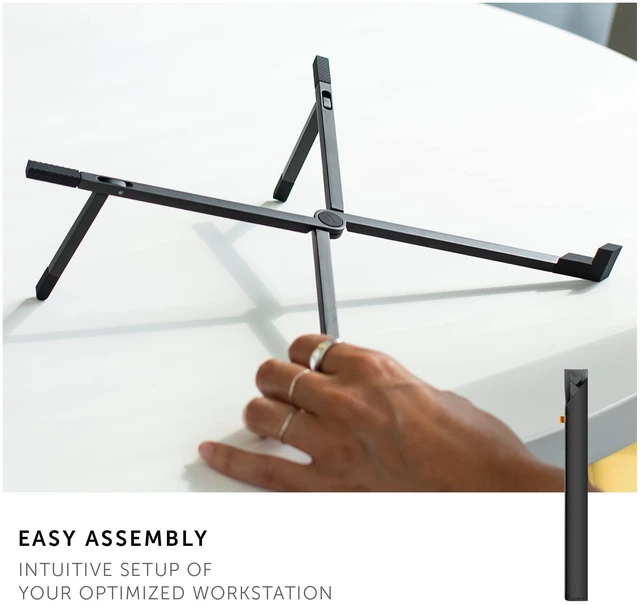 Alt view image 7 of 7 - Native Union Fold Laptop Stand Ultra-Slim Foldable & Portable Laptop Stand Ergonomic & Optimized Viewing Angle for 13 to 16 Inch MacBooks & Laptops, 10 to 16 Inch iPads & Tablets (Black)