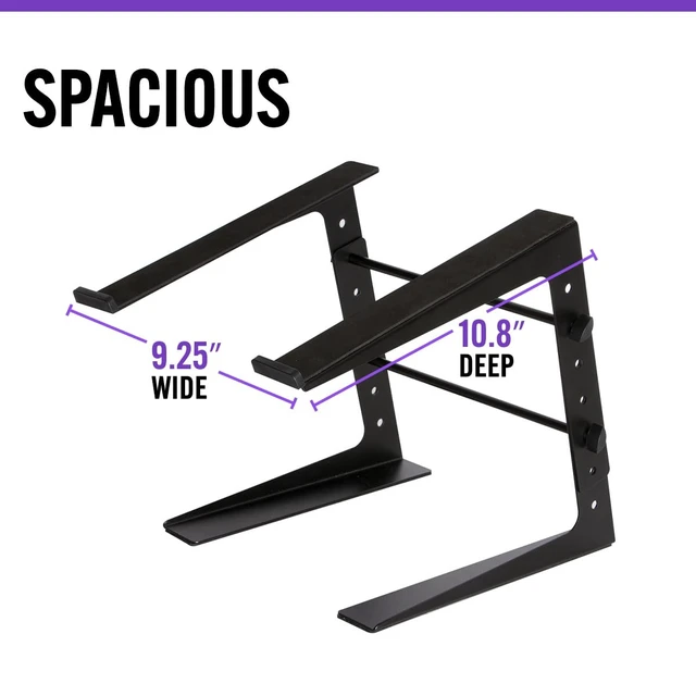 Alt view image 3 of 6 - OnStage On-Stage LPT5000 Laptop Computer Stand, Black