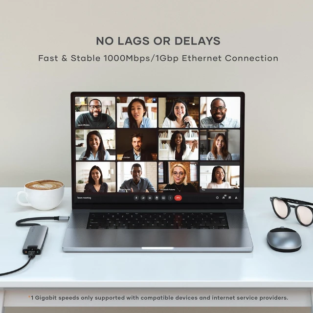 Alt view image 6 of 7 - Satechi 7-in-1 USB-C Hub with Ethernet, 4K/60Hz HDMI, Space Gray | USB hub, 100W PD Charging, 2X USB-A Data Ports, Micro/SD Card Readers, for MacBook Air/Pro/Neo, iPad Air/Pro, Windows