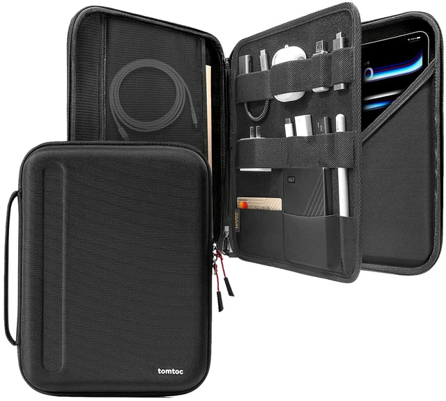 Main image of tomtoc Portfolio Case for 2026 13 Inch iPad Air M4, M3&M2, iPad Pro M5/M4, 12.9'' iPad Pro M2/M1, Protective Sleeve with Accessories Pocket, Carrying Storage Bag for Pencil Pro/Adapter/Magic Keyboard