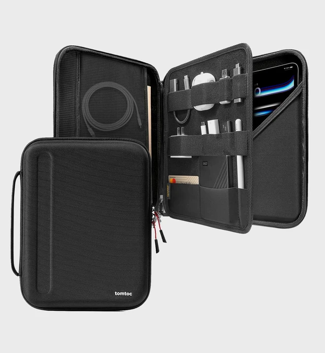 Alt view image 7 of 7 - tomtoc Portfolio Case for 2026 13 Inch iPad Air M4, M3&M2, iPad Pro M5/M4, 12.9'' iPad Pro M2/M1, Protective Sleeve with Accessories Pocket, Carrying Storage Bag for Pencil Pro/Adapter/Magic Keyboard