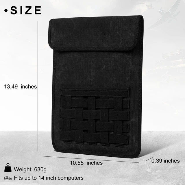 Alt view image 2 of 7 - Gexmil 14 Inch Laptop Sleeve,Tablet Bag with Accessory Pocket,Black | Compatible with MacBook Pro M5/M4/M3/M2/M1 Pro/Max,Protective Laptop Travel Case,Slim Carrying Bag,Tablet Cover