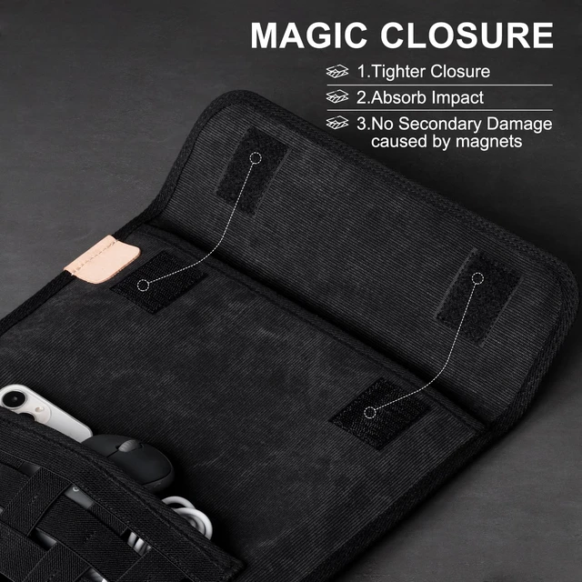 Alt view image 3 of 7 - Gexmil 14 Inch Laptop Sleeve,Tablet Bag with Accessory Pocket,Black | Compatible with MacBook Pro M5/M4/M3/M2/M1 Pro/Max,Protective Laptop Travel Case,Slim Carrying Bag,Tablet Cover