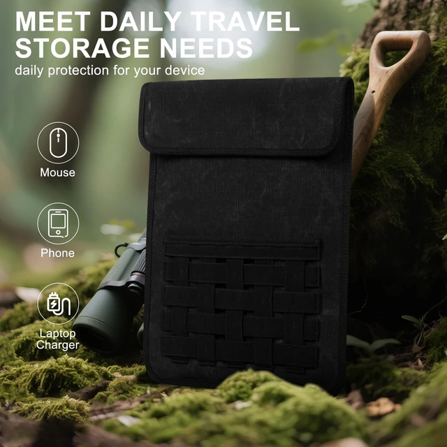 Alt view image 4 of 7 - Gexmil 14 Inch Laptop Sleeve,Tablet Bag with Accessory Pocket,Black | Compatible with MacBook Pro M5/M4/M3/M2/M1 Pro/Max,Protective Laptop Travel Case,Slim Carrying Bag,Tablet Cover