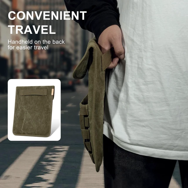 Alt view image 6 of 7 - Gexmil 14 Inch Laptop Sleeve,Tablet Bag with Accessory Pocket,Army Green | Compatible with MacBook Pro M5/M4/M3/M2/M1 Pro/Max,Protective Laptop Travel Case,Slim Carrying Bag,Tablet Cover