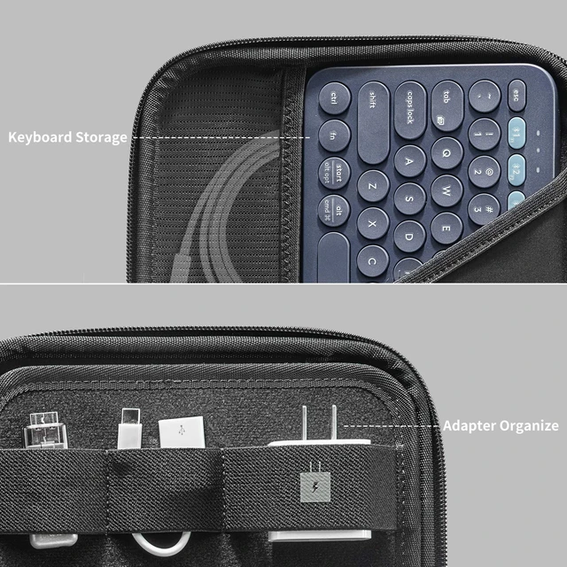 Alt view image 3 of 7 - tomtoc Portfolio Case for 2026 11 Inch iPad Air M4, M3&M2, Pro M5, iPad (A16) Carrying Storage Sleeve Bag with Accessories Compartment