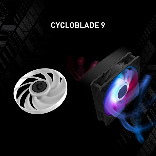 Alt view image 5 of 6 - MSI MAG Coreliquid A15 360 - AIO ARGB Liquid Cooling - 360mm Radiator - Triple 120mm ARGB PWM Fans - EZ Connect - Uni Bracket - LGA 1700/1851/AM5/AM4 Compatible - Black