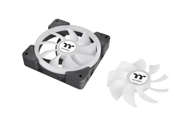 Alt view image 2 of 4 - Thermaltake SWAFAN EX 12 ARGB PC Cooling Fan/ 3-Fan pcak/ 500~2000 RPM/Magnetic Connection/Reversable Blades/sync with MB RGB Software/ 120mm / White