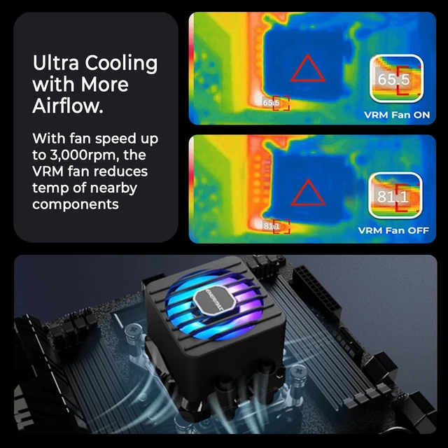 Alt view image 2 of 6 - ENERMAX LIQMAXFLO 240mm A-RGB AIO CPU Liquid Cooler - High Performance Pump up to 3000RPM, 38mm Thick Radiator, 60mm VRM Fan, Pressure-Optimized Silent 120mm FDB PWM Fan, Intel LGA1700/AMD AM5 Ready