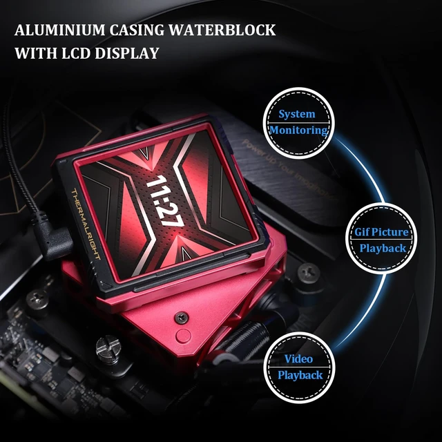 Alt view image 4 of 7 - Thermalright FW 360 Ultra ARGB Black 360mm AIO CPU Liquid Cooler | IPS LCD Screen with 480x480 Resolution,for AM5/Intel LGA1851/1700,2.88inch Magnet-Absorbent LCD Screen for Images-Black