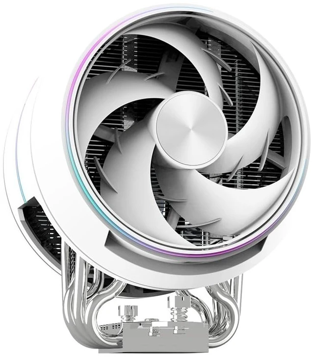 Main image of Zalman ZET5 Dual PWM Fan CPU Air Cooler, AM5 / LGA1851, 5 Heat Pipes, White | AMD AM5/AM4, Intel LGA1851/1700/1200/1151, Dual 120mm PWM Fans, 5 Heat Pipes RDTH Technology