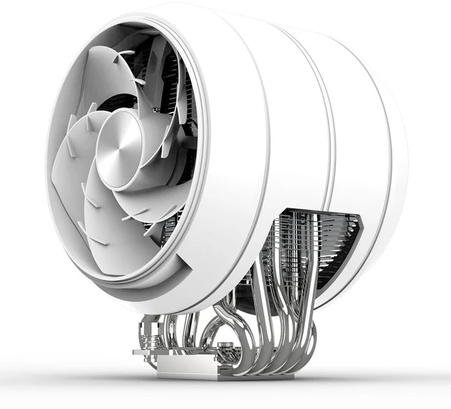 Alt view image 3 of 5 - Zalman ZET5 Dual PWM Fan CPU Air Cooler, AM5 / LGA1851, 5 Heat Pipes, White | AMD AM5/AM4, Intel LGA1851/1700/1200/1151, Dual 120mm PWM Fans, 5 Heat Pipes RDTH Technology