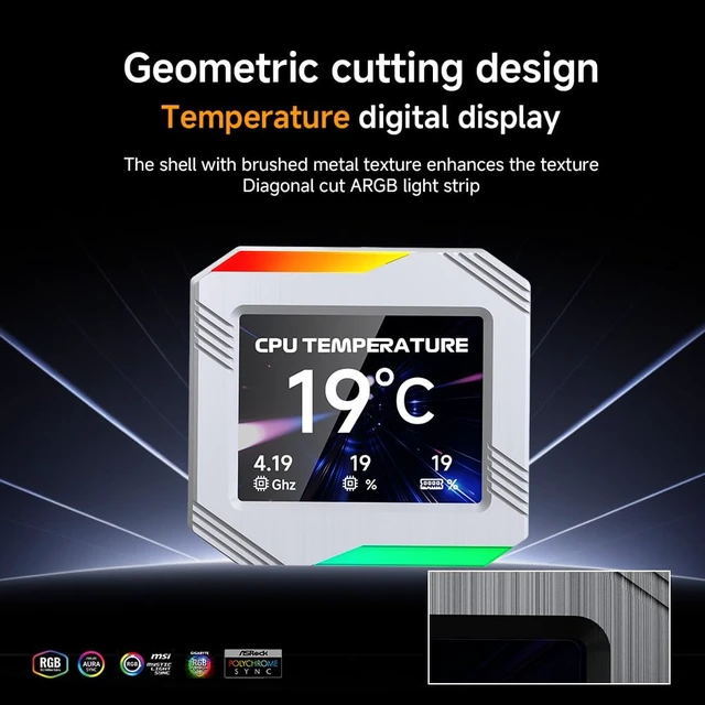 Alt view image 3 of 7 - Jungle Leopard Astroshel V2G 360 Argb Water Cooling CPU Cooler|3 * 120mm PWM Fans with 2000RPM|Customizable LCD Digital Display Screen|for Intel LGA1851/1700/1200/115X AMD AM4/AM5(White)