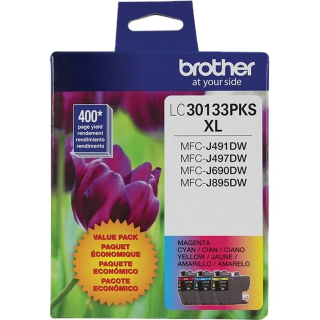 Alt view image 4 of 7 - Brother High-Yield Color Printer Ink Cartridges LC3013 3-Pack for Work Smart Series - Professional Grade Ink for MFC-J491DW, J497DW, J690DW, J895DW - Up to 400 Pages per Cartridge
