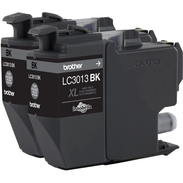 Alt view image 5 of 7 - Brother Genuine LC30132PKS 2-Pack High Yield Black Ink Cartridges, Page Yield Up to 400 Pages/Cartridge, LC3013