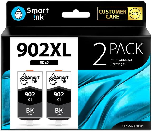 Main image of Smart Ink Compatible Ink Cartridge Replacement for HP 902XL 902 XL (2 Black, Combo Pack) to use with OfficeJet Pro 6978 6968 6970 6975 6960 Officejet 6962 6958 6950 6954 6951 6956 6961 6963 6964 6966