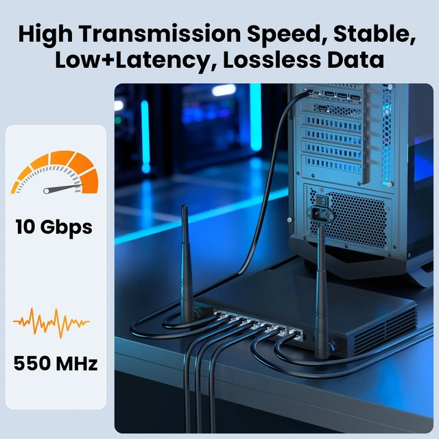 Alt view image 2 of 7 - Cmezevi Bulk CAT 6a Ethernet Cable 300 FT, 10Gbps 23AWG CAT6a Cord, Black | 550MHz UTP, Channel Test Pass, Certified, Easy Pull Box, RJ45 Connectors, Gaming High-Speed Internet Cable Network LAN Wire