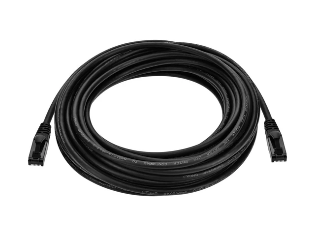 Alt view image 6 of 6 - Monoprice Cat6A Flexible TPE Patch Cable - 50 Feet - Black | UTP, 24AWG, 500MHz, Pure Bare Copper, Snagless RJ45, Ethernet Cable - Flex Series