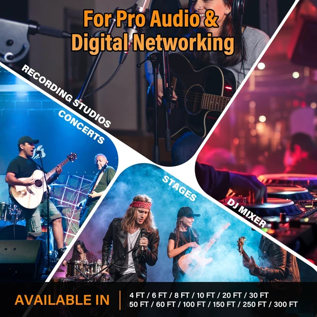 Alt view image 7 of 7 - CAT6A S/FTP EtherCON Cable 50 FT,10Gbps Professional Audio & Lighting Locking RJ45 Cable,26AWG OFC UV Resistant PVC for DMX,Stage,Studio Live Touring,Concerts ,Studio-Grade Sound Transmission,Yellow