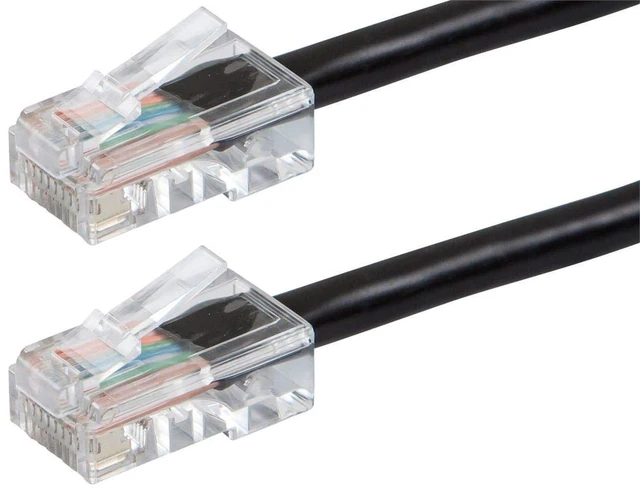 Main image of Monoprice Cat6 Ethernet Patch Cable - RJ45, Stranded, 550Mhz, UTP, 24AWG, 50 Feet, Black - Zeroboot Series