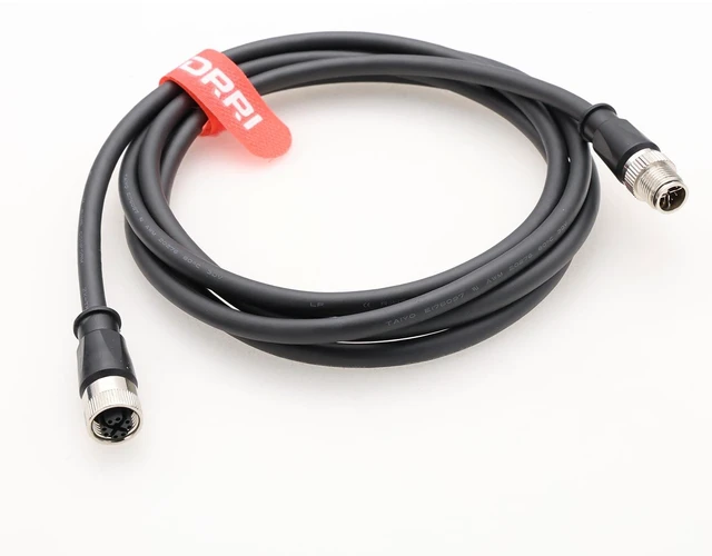Alt view image 2 of 4 - DRRI M12 8-pin X-Code Male to Female High Flex Gigabit Ethernet PVC Cable for Cognex in-Sight Series Camera