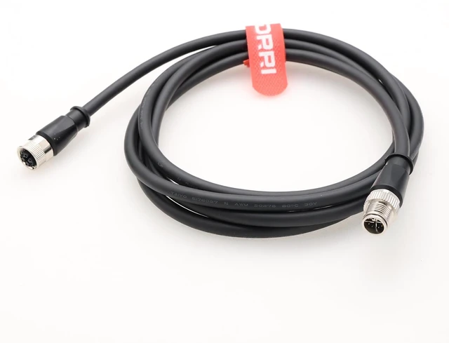 Alt view image 3 of 4 - DRRI M12 8-pin X-Code Male to Female High Flex Gigabit Ethernet PVC Cable for Cognex in-Sight Series Camera