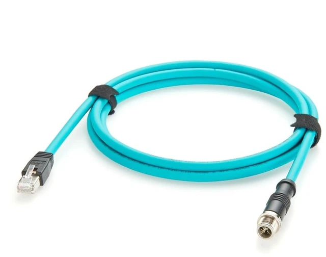 Alt view image 2 of 7 - M12 8Pin X-Code Male to RJ45 Cat6A Ethernet Shielded Cable IP67 High Flex GigE Vision Network Patch Cord Compatible with Cognex Basler Industrial Camera Sensor PLC Machine Vision (2M/6.6FT)