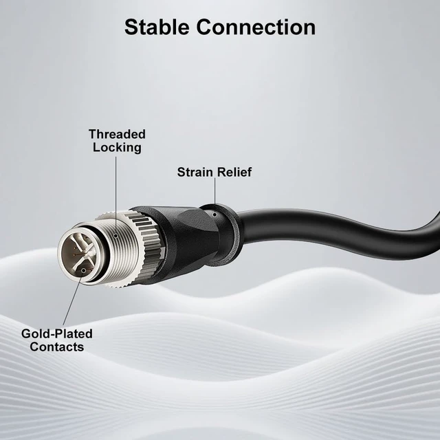 Alt view image 7 of 7 - Alvin's Cables Cognex High Flex Cat6a Ethernet Cable,M12 X-Coded 8 Pin to 8 Pin Male Cable for Cognex Basler Industrial Camera,2m/6.6ft