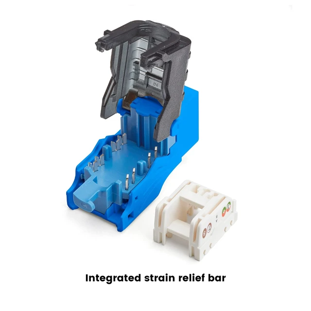 Alt view image 2 of 7 - TRUE CABLE Cat6 Toolless Keystone Jack, Unshielded (UTP), PoE++ (4PPoE) 100W, UL Listed, ETL Verified, ANSI/TIA Certified, Modular RJ45 Female, Blue, 12 Pack