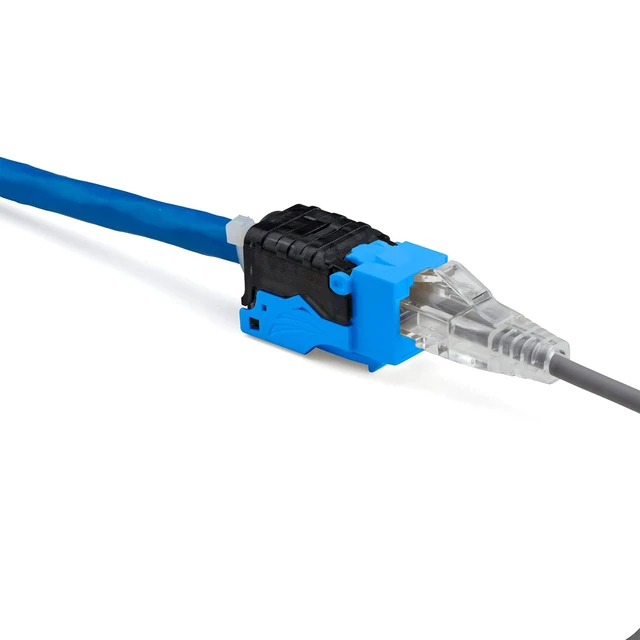 Alt view image 5 of 7 - TRUE CABLE Cat6 Toolless Keystone Jack, Unshielded (UTP), PoE++ (4PPoE) 100W, UL Listed, ETL Verified, ANSI/TIA Certified, Modular RJ45 Female, Blue, 12 Pack