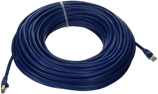 Main image of Monoprice 100FT 24AWG Cat6A 500MHz STP Ethernet Bare Copper Network Cable - Blue
