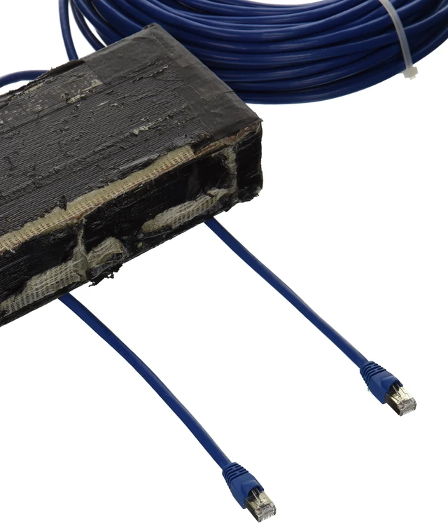 Alt view image 2 of 2 - Monoprice 100FT 24AWG Cat6A 500MHz STP Ethernet Bare Copper Network Cable - Blue