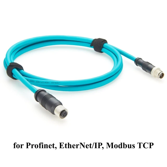 Alt view image 5 of 6 - IP67 M12 X Code Male to D Code Female Ethernet Connection Cable Cat6A High-Flex Drag Chain Shielded Compatible with IFM E80412 for Profinet, EtherNet/IP, Modbus TCP, PLC, Robotics(2M/6.6FT)