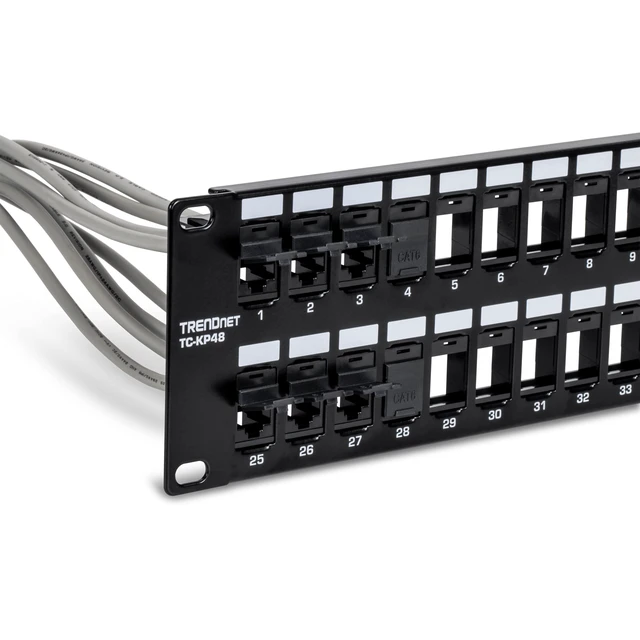 Alt view image 7 of 7 - TRENDnet Cat6 Keystone Jack, 25-Pack Bundle,TC-K25C6BK | 90° Angle Termination, Compatible with Cat5, Cat5e, &Cat6 Cabling,Color-Coded Labeling for T568B Wirin,Gold-Plated Contacts