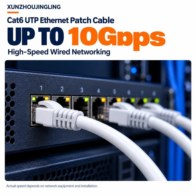 Alt view image 4 of 7 - Ethernet Patch Cable 150ft 24AWG Round 10Gbps 550MHz Poe IP Camera&NVR | Cat6 LAN Ethernet Cable,Stranded Copper Conductors Gold-Plated RJ45 for Outdoor Cameras Remote APs Switches NVRs and Bridges