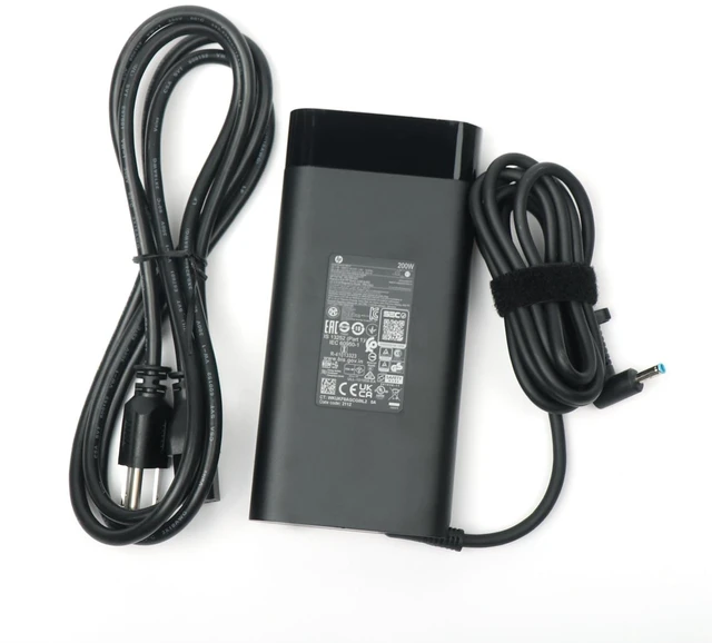 Alt view image 4 of 7 - Original For HP 19.5V 10.3A 200W AC Adapter for HP ZBook 17 G5 Series, HP Laptop 15-dc0000 Series, Compatible with P/N: TPN-DA10, L00818-850, L00895-003, ADP-200HB B, W2F75AA.
